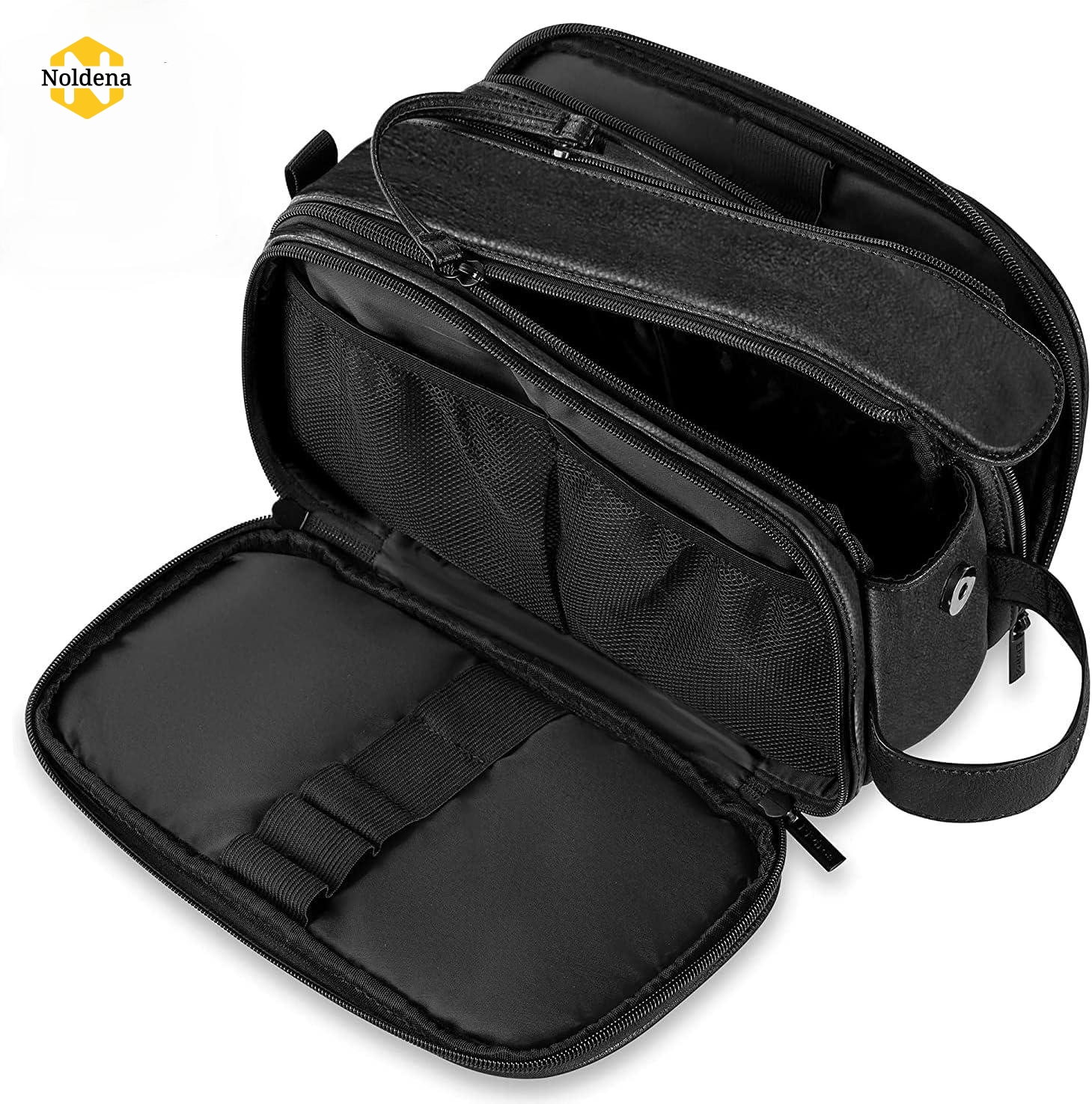 Noldena Vegan Leather Toiletry Bag for Men