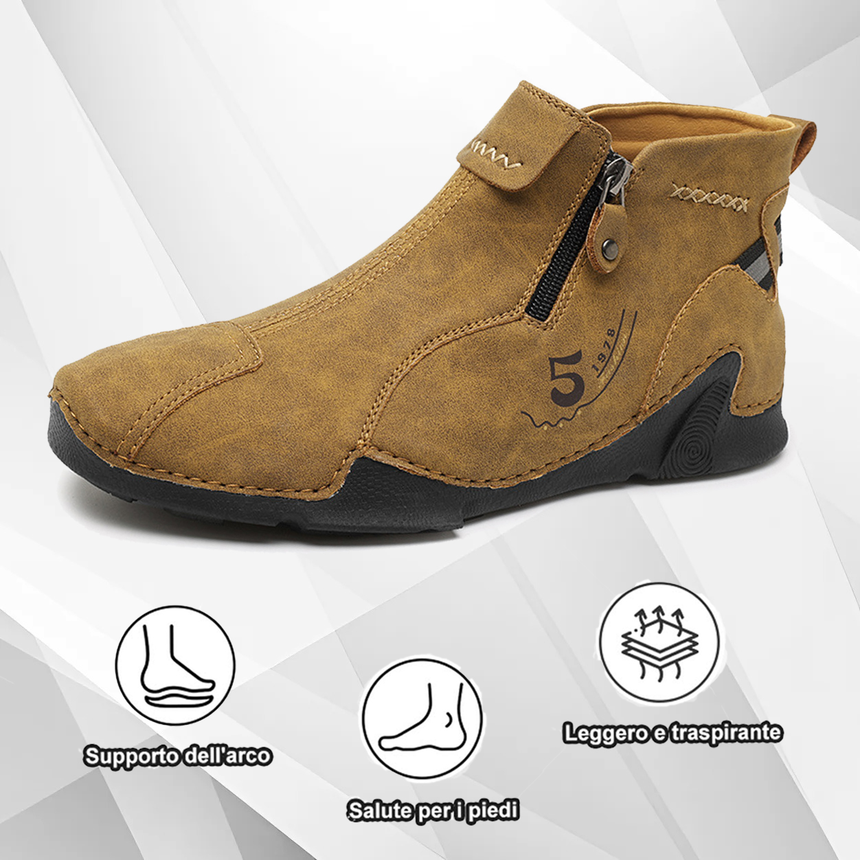 (🔥50% di sconto oggi - prendilo!) Scarpe ortopediche premium ed eleganti 👞 - Design ergonomico per alleviare il dolore