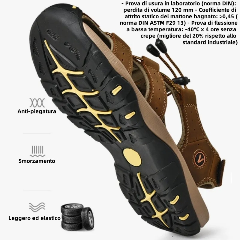 【🎁Ultimo giorno a metà prezzo, non perderlo】 Sandali ortopedici dal design ergonomico, pelle bovina selezionata + cuciture a mano