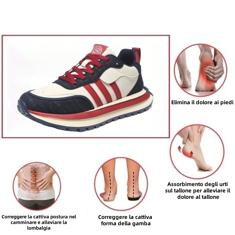 【⏰Sconto del 50% oggi - da non perdere】 Scarpe ortopediche dal design ergonomico - pelle di alta qualità + cuciture a mano 👞