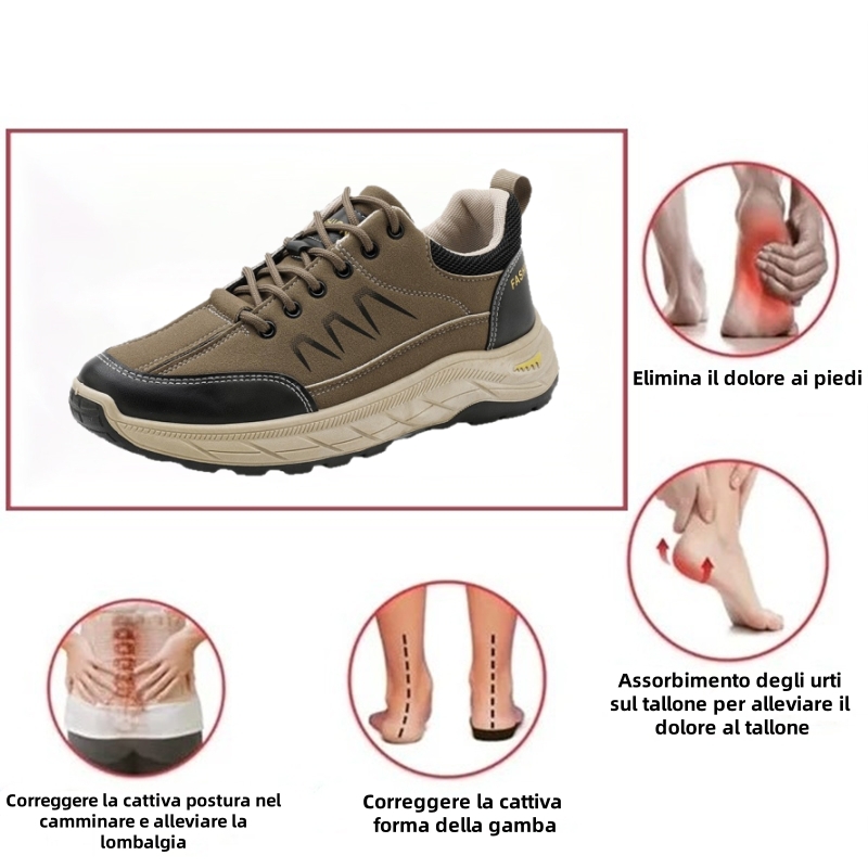 【⏰Sconto del 50% oggi - da non perdere】 Scarpe ortopediche dal design ergonomico - pelle di alta qualità + cuciture a mano 👞