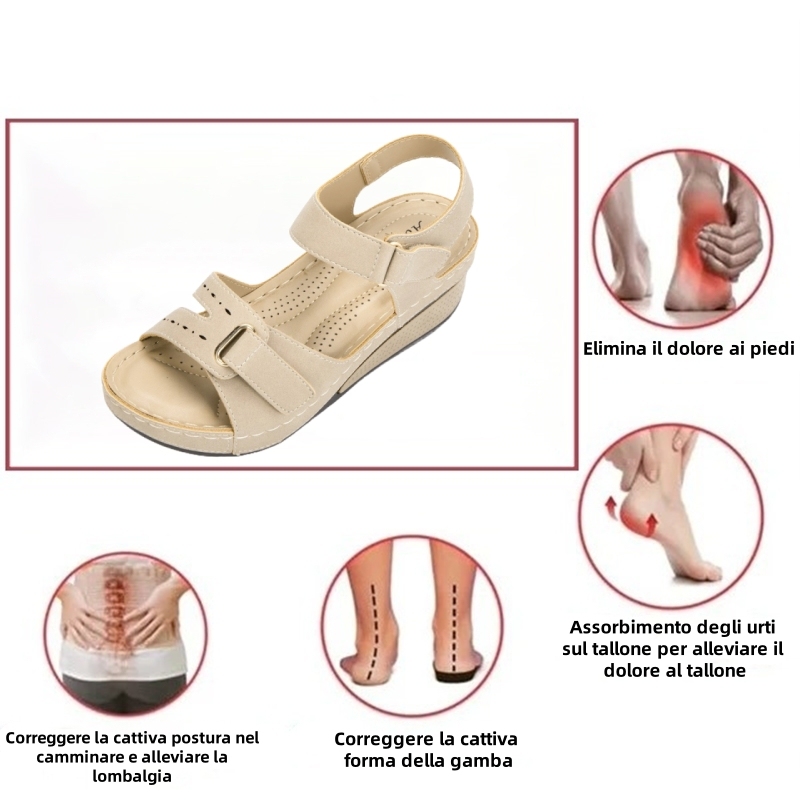 🔥Sconto del 50% per un periodo limitato - Sandali ortopedici estivi - Design ergonomico ✅ Rendono la camminata più comoda