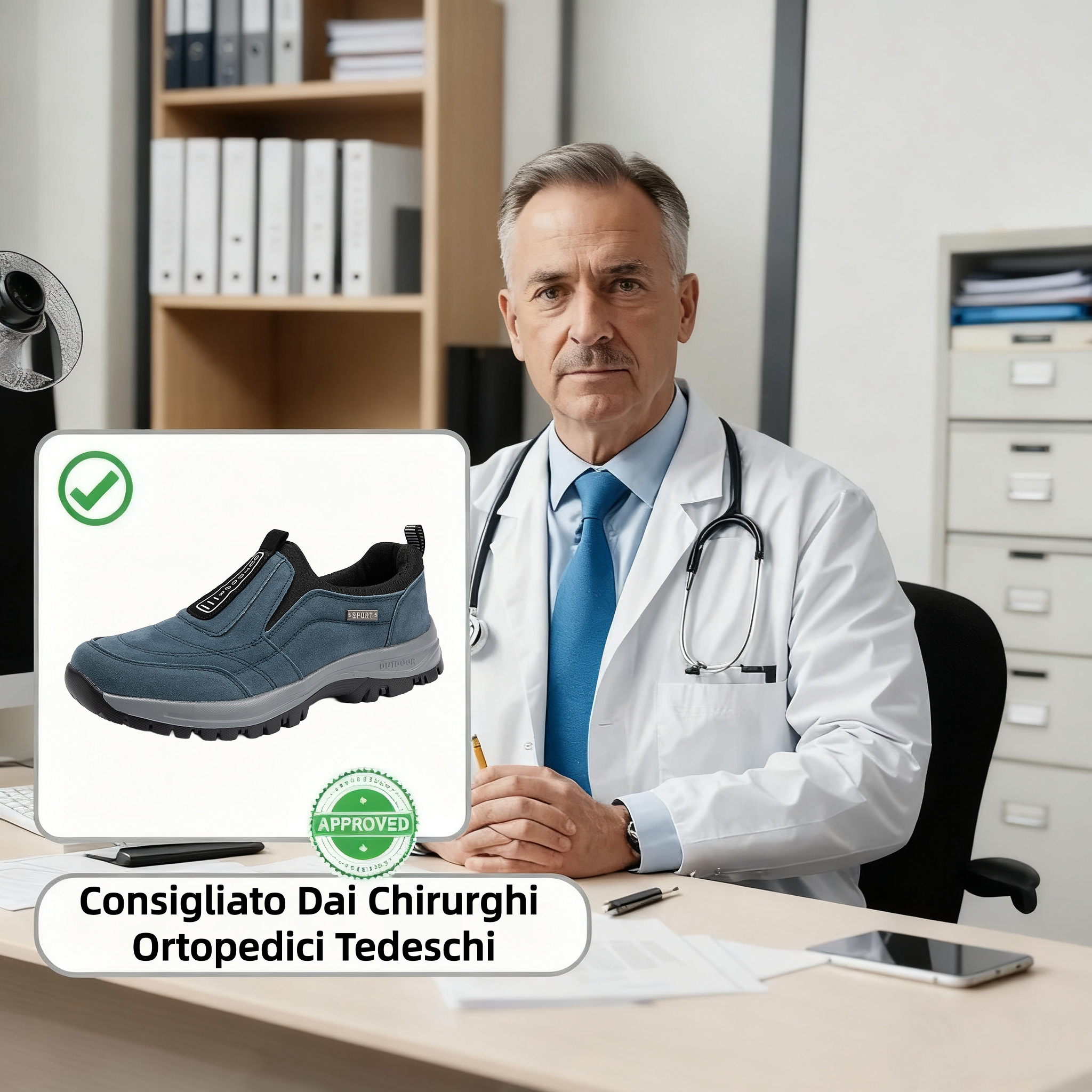 【⏰Ultimo giorno di sconto del 50% - Non lasciartelo sfuggire】Scarpe ortopediche dal design ergonomico - Consigliate dai medici ortopedici tedeschi✅️