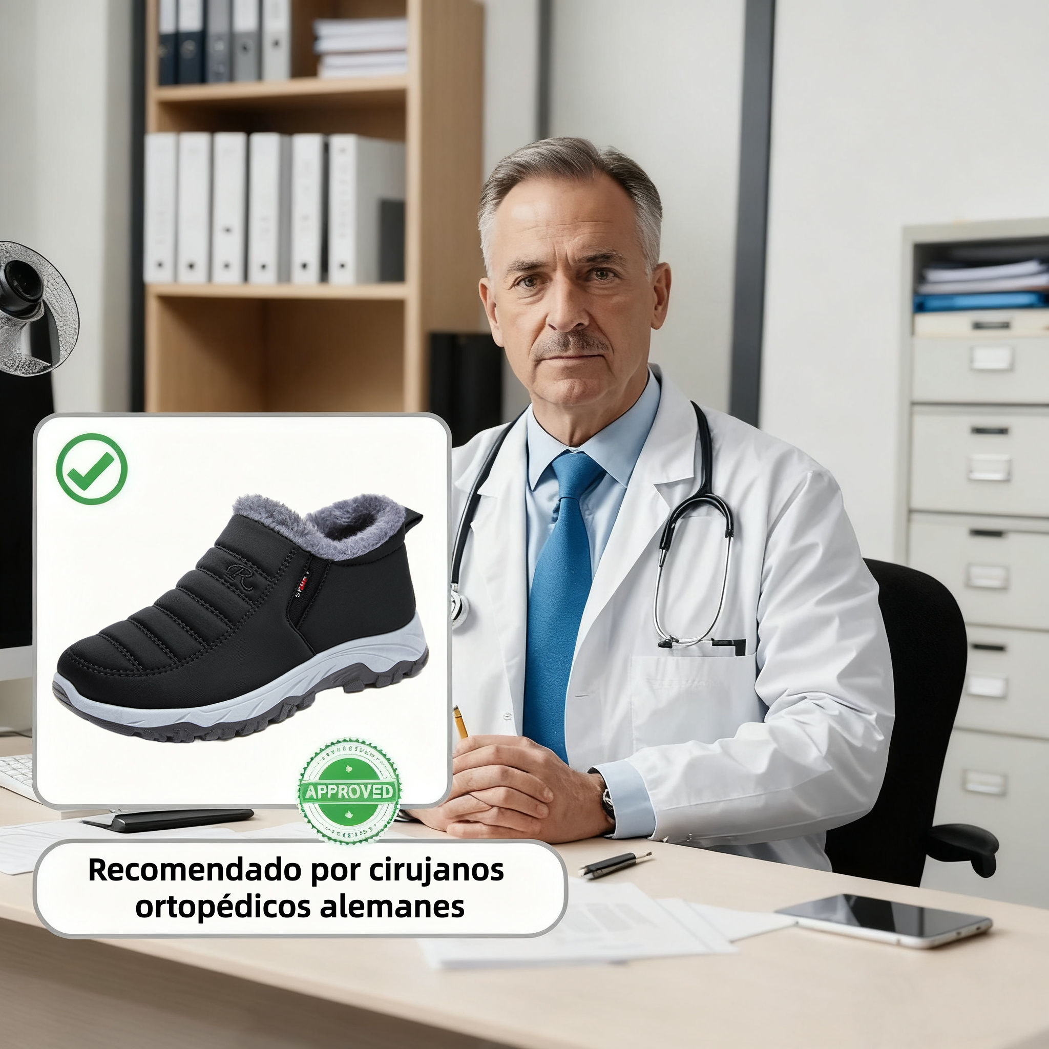 【⏰Ultimo giorno per il 50% di sconto - Non lasciartelo sfuggire!】Scarpe invernali ortopediche ergonomiche - fodera in lana  + vera pelle cucita a mano 👞