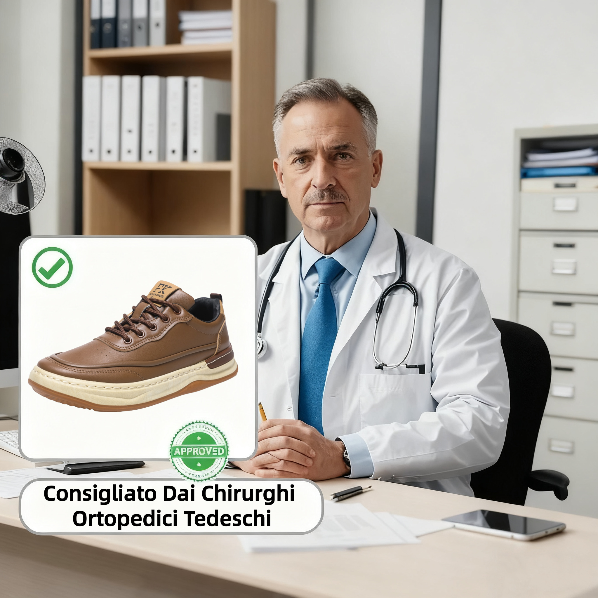 ⏰ Solo oggi: 70% di sconto – non perdere questa occasione! 🐂 Scarpe ortopediche da uomo migliorate, realizzate in vera pelle di vacchetta australiana. 👞 Cucite a mano. ✅ - Allevia efficacemente il dolore ai piedi.