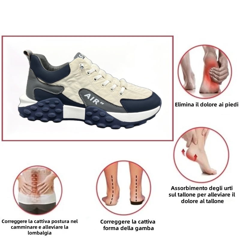 【⏰Sconto del 50% oggi - da non perdere】 Scarpe ortopediche dal design ergonomico - pelle di alta qualità + cuciture a mano 👞