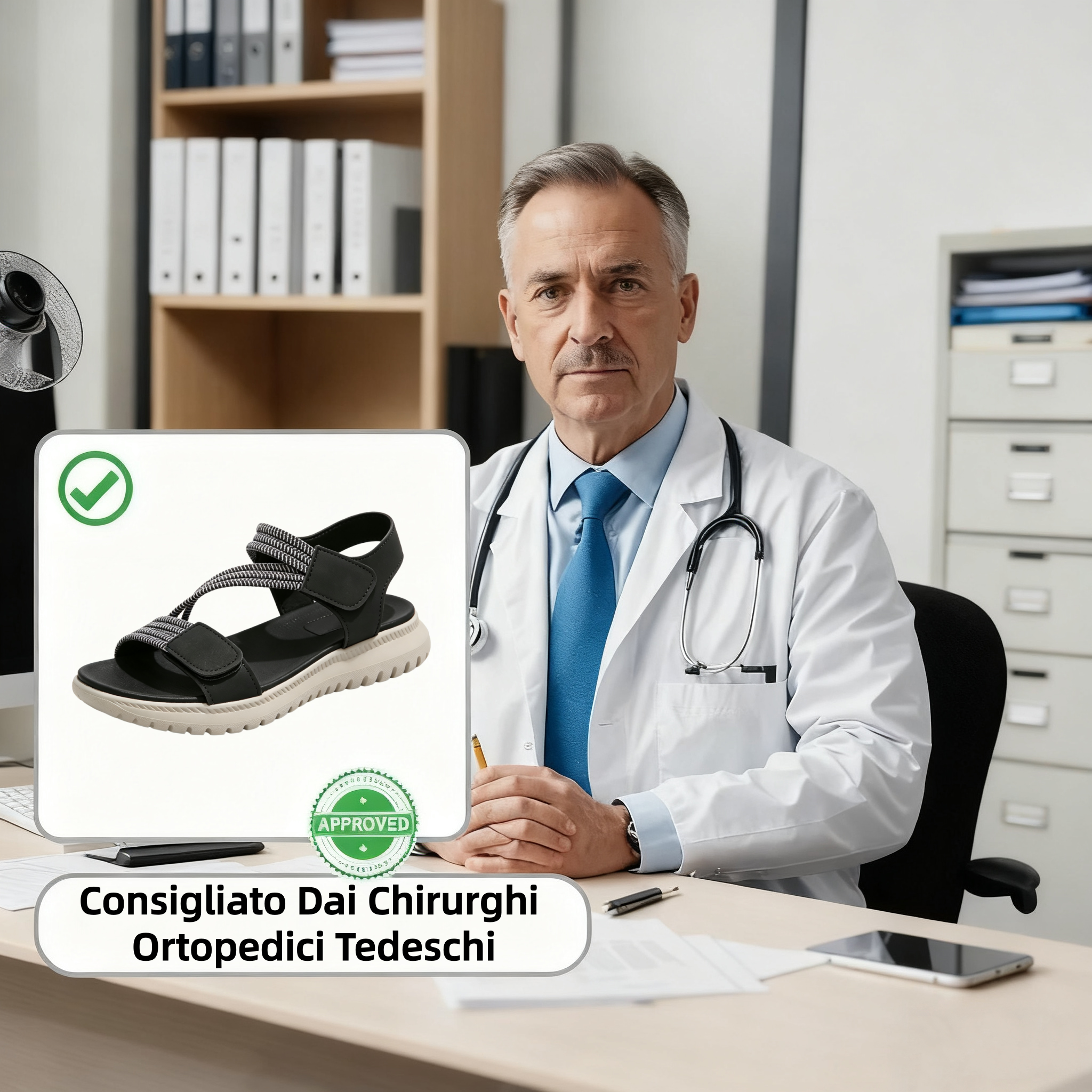 【🎁Ultimo giorno per il 70% di sconto! Non perdete l'occasione!】Sandali ortopedici e ammortizzanti dal design ergonomico per un'esperienza di camminata più confortevole👞