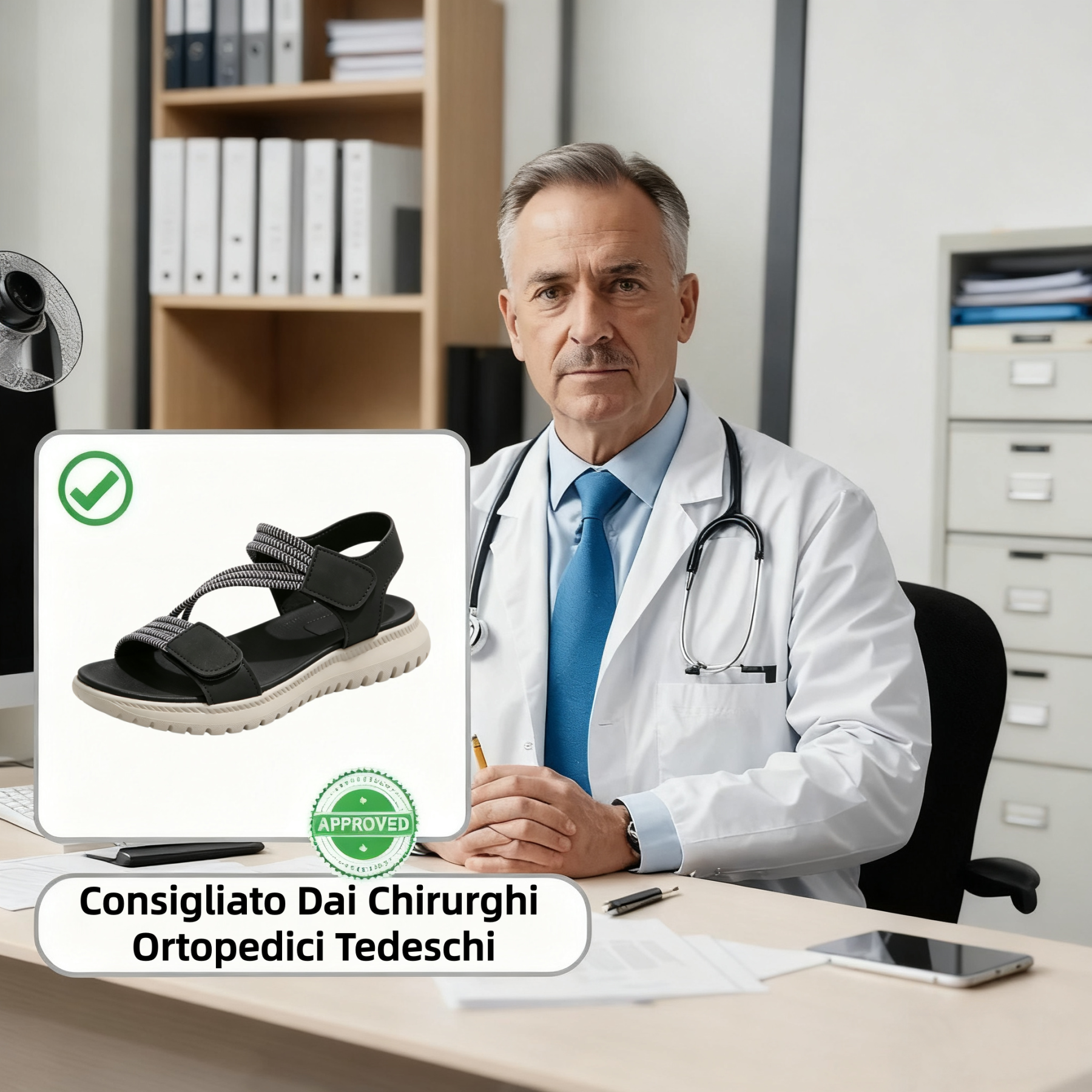 【🎁Ultimo giorno per il 70% di sconto! Non perdete l'occasione!】Sandali ortopedici e ammortizzanti dal design ergonomico per un'esperienza di camminata più confortevole👞