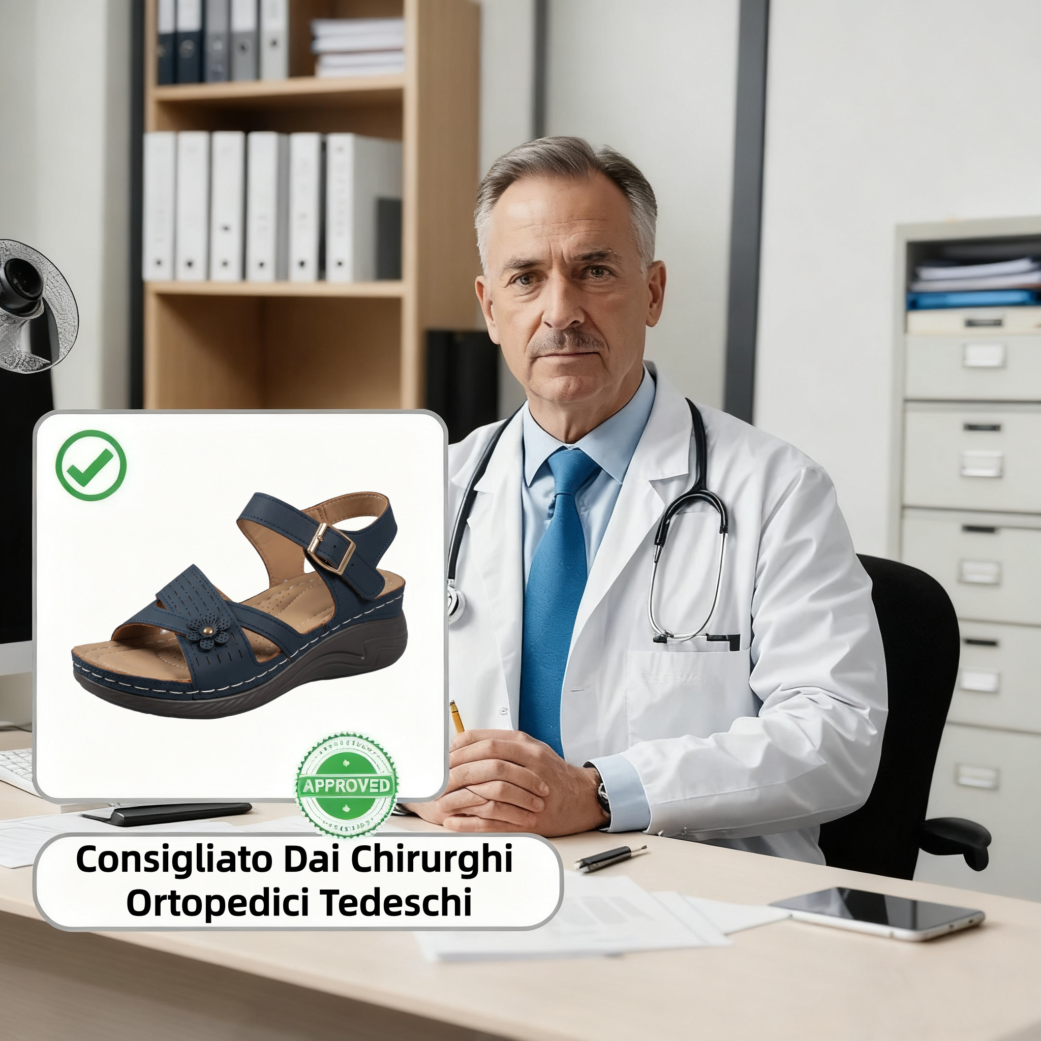 【⏰Ultimo giorno, 70% di sconto! Non perdete l'occasione!】Sandali ortopedici dal design ergonomico con assorbimento degli urti, ✅️scarpe ortopediche salutari progettate specificamente per le donne europee.
