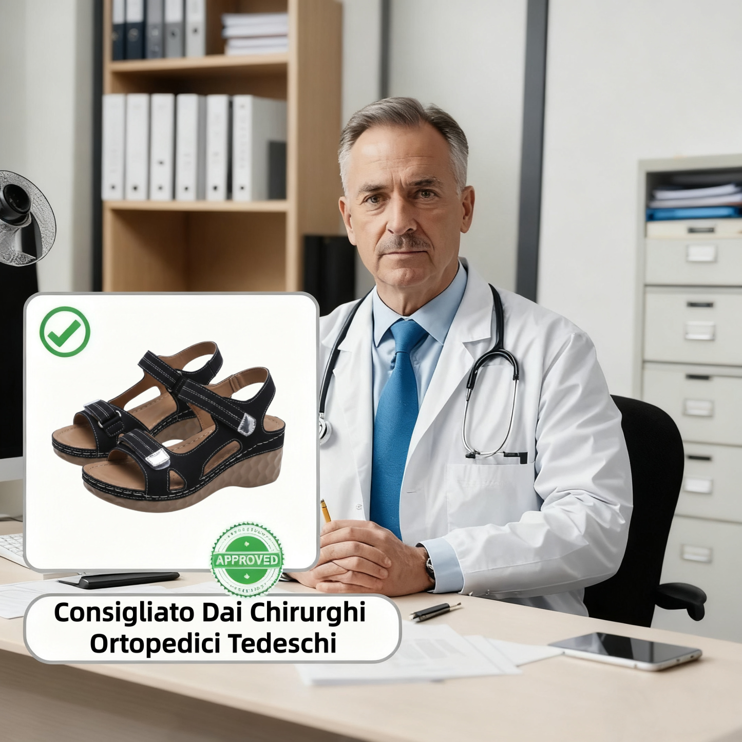 【🎁Ultimo giorno per il 70% di sconto! Non perdete l'occasione!】Sandali ortopedici e ammortizzanti dal design ergonomico per un'esperienza di camminata più confortevole👞