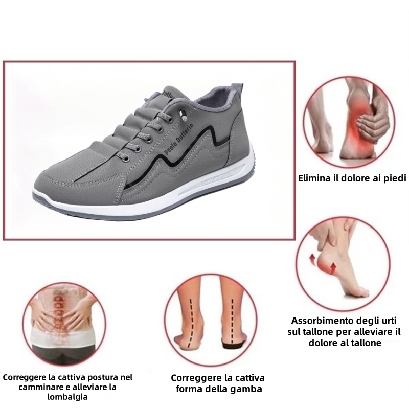 【⏰Sconto del 50% oggi - da non perdere】 Scarpe ortopediche dal design ergonomico - pelle di alta qualità + cuciture a mano 👞