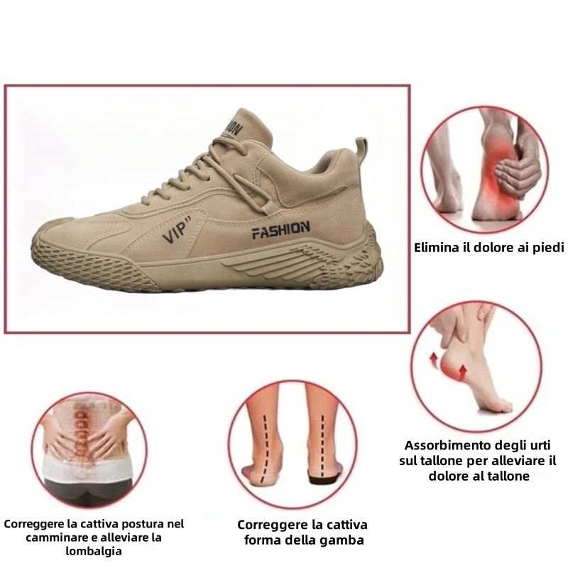 【⏰Sconto del 50% oggi - da non perdere】 Scarpe ortopediche dal design ergonomico - pelle di alta qualità + cuciture a mano 👞