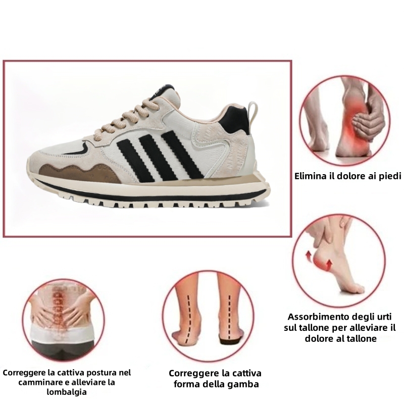 【⏰Sconto del 50% oggi - da non perdere】 Scarpe ortopediche dal design ergonomico - pelle di alta qualità + cuciture a mano 👞