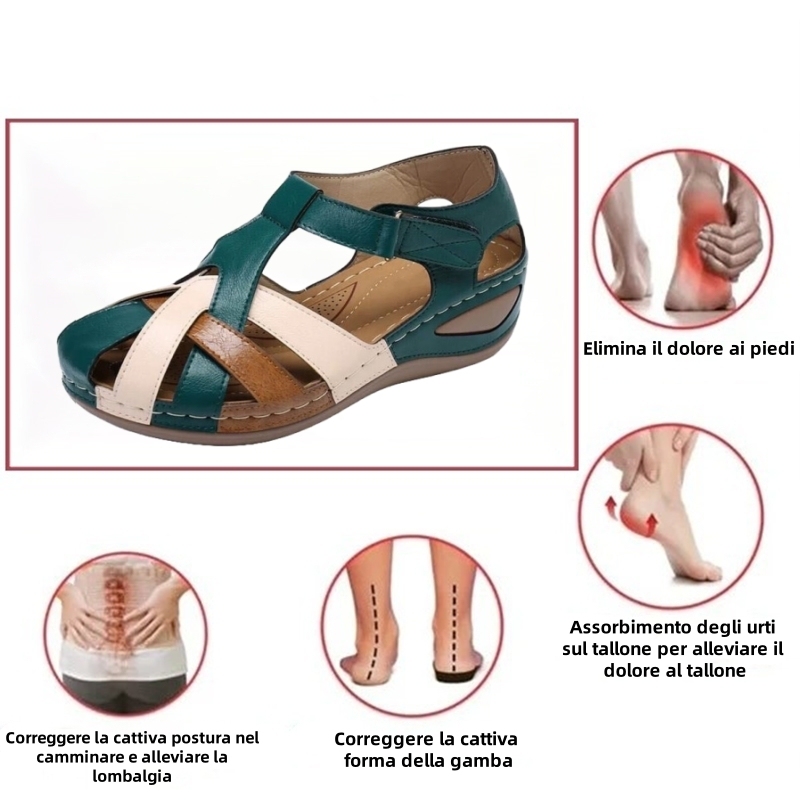[🎁Ultimo giorno a metà prezzo, non perdertelo] Sandali ortopedici dal design ergonomico, camminata senza dolore👞 rendono la camminata più confortevole
