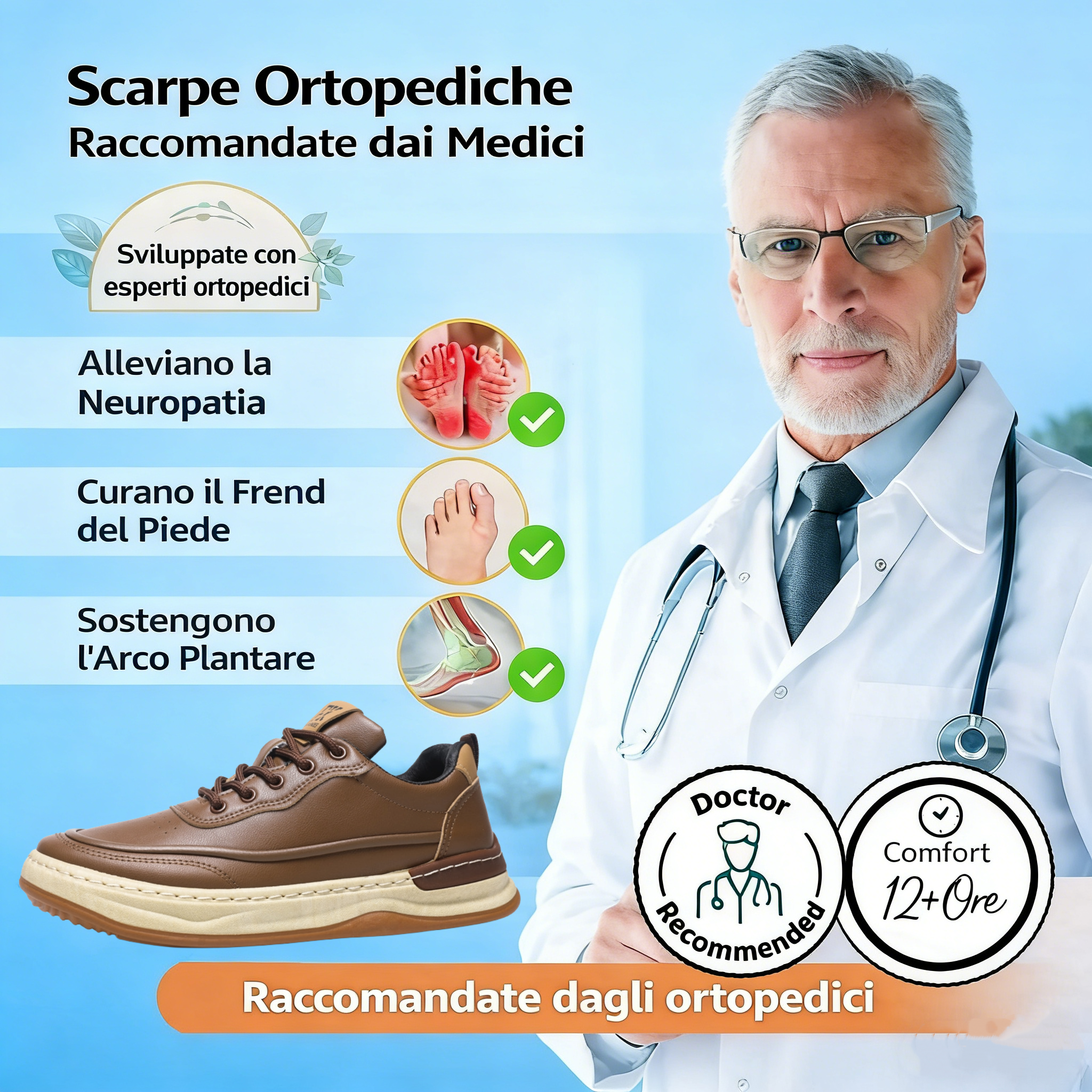 ⏰ Solo oggi: 70% di sconto – Non lasciartelo sfuggire! 🐂 Scarpe ortopediche da uomo di nuova generazione, realizzate in vera pelle australiana. 👞 Cucite a mano. Antiscivolo e impermeabili ✅ Alleviano efficacemente il dolore ai piedi.