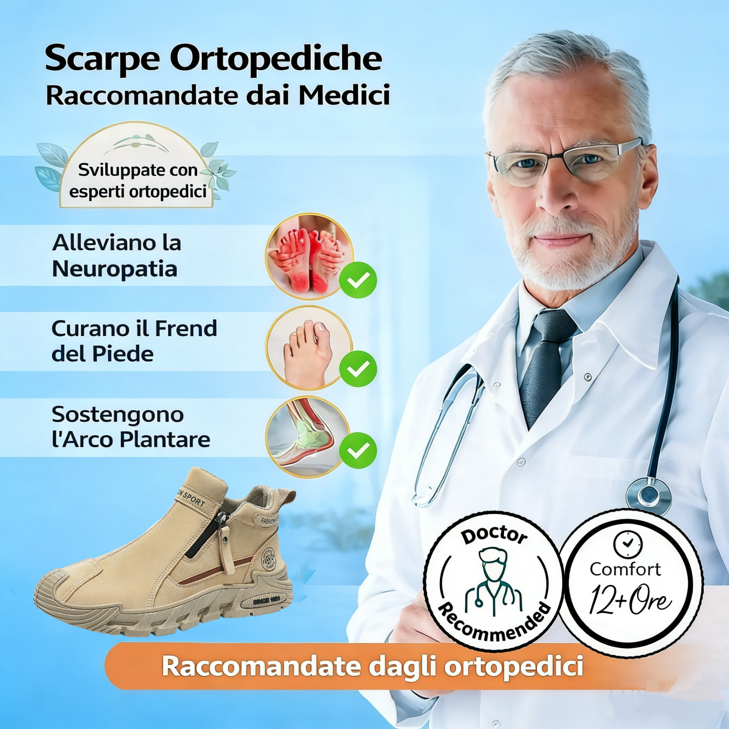 ⏰Offerta a tempo limitato oggi: 70% di sconto - non lasciartela sfuggire! Scarpe ortopediche di alta qualità, dal design ergonomico, impermeabili e antiscivolo, realizzate a mano in pelle pregiata. 👞