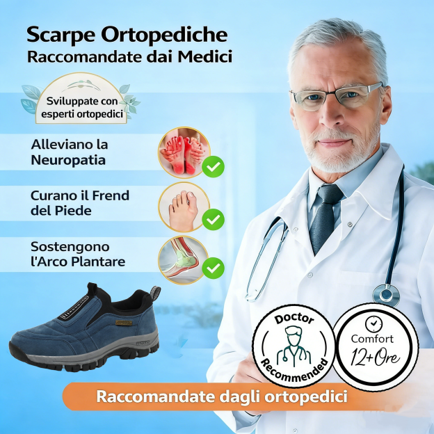 🔷Sconto del 70% oggi - Non perdete l'occasione! ⬛Nuove scarpe ortopediche in pelle scamosciata, morbide, comode, impermeabili e antiscivolo 🦶 Alleviano il dolore ai piedi