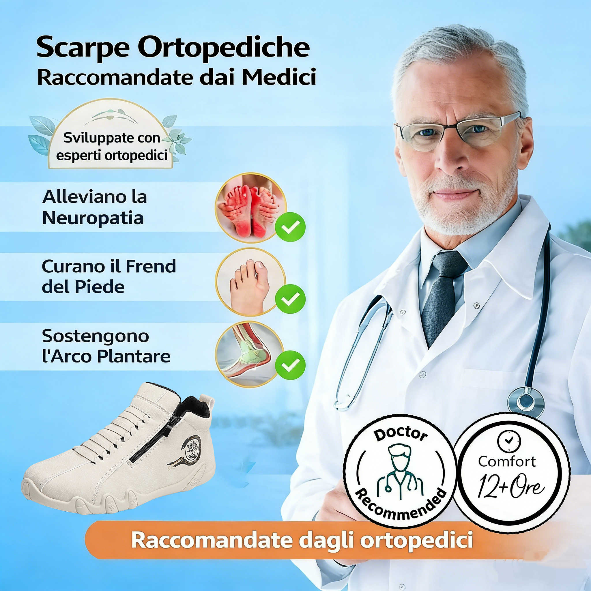 ⏰Sconto del 50% oggi, non perdete l'occasione! Nuove scarpe ortopediche ergonomiche in pelle scamosciata, migliorate di recente, alleviano efficacemente il dolore ai piedi🛡️, proteggono i piedi, sono traspiranti e comode, cucite a mano.