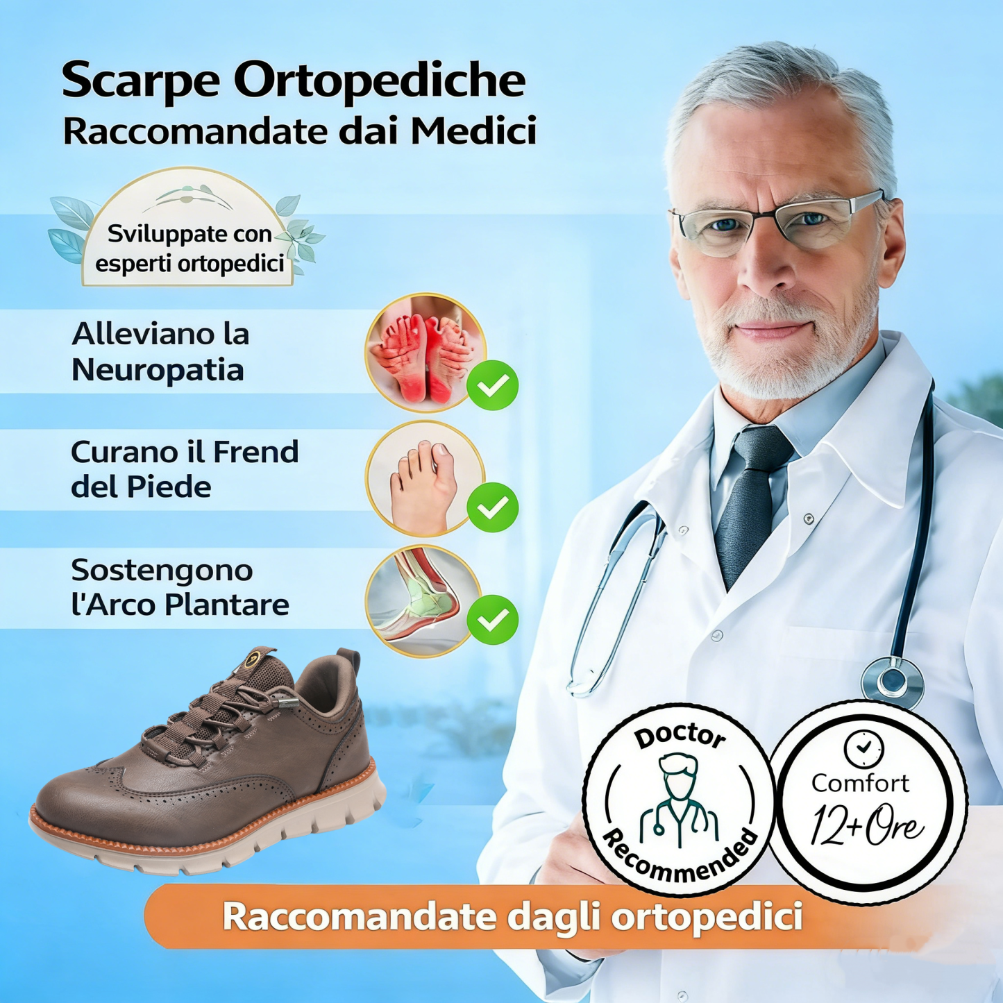 ⏰ Sconto del 70% oggi – Da non perdere! Scarpe ortopediche in pelle bovina dal design ergonomico, impermeabili e antiscivolo🦶efficaci nell'alleviare il dolore ai piedi✅️