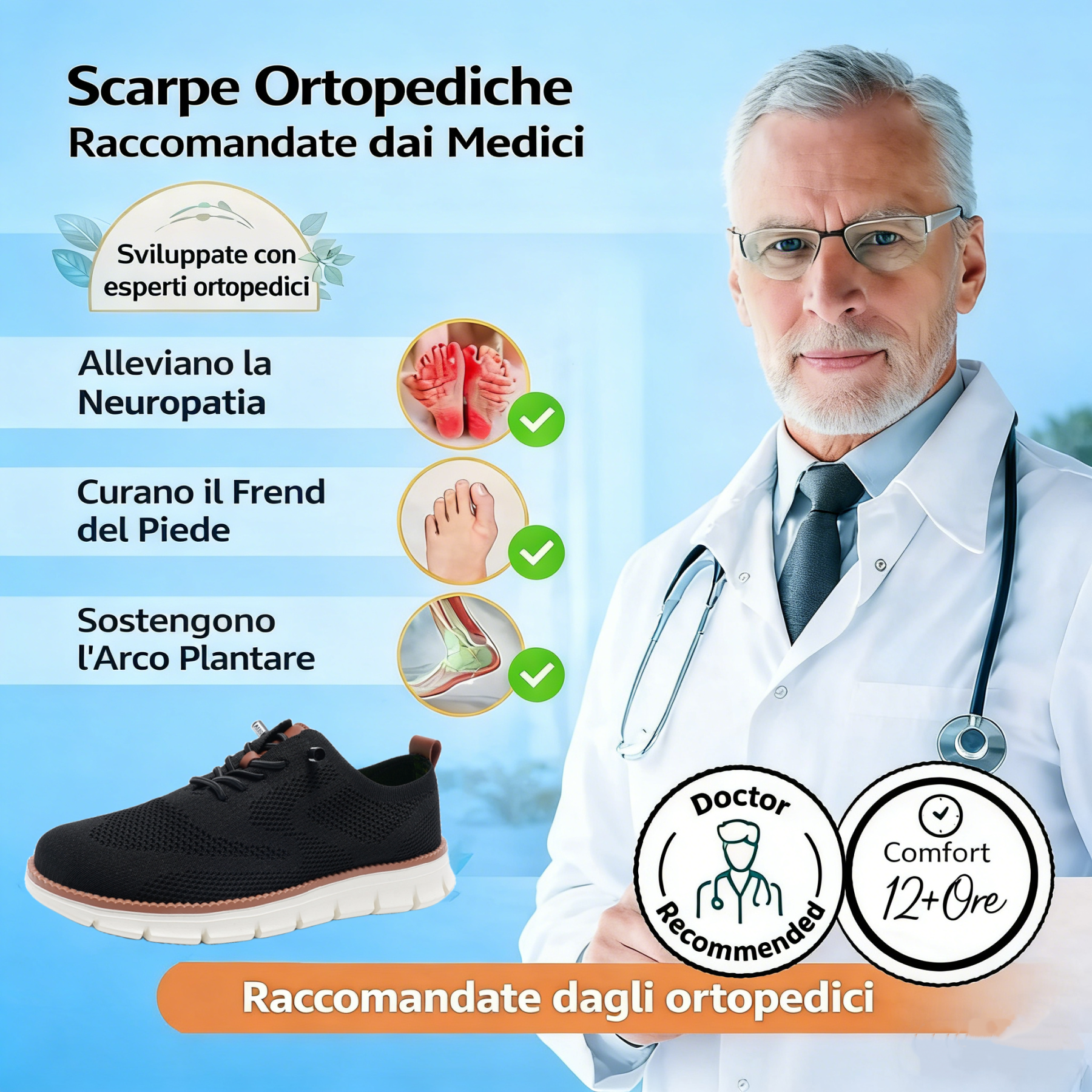 ⏰️Sconto del 50% oggi, non lasciartelo sfuggire! Scarpe ortopediche dal design ergonomico, eleganti calzature britanniche, antiscivolo, traspiranti e cucite a mano. -✅️Allevia efficacemente il dolore ai piedi