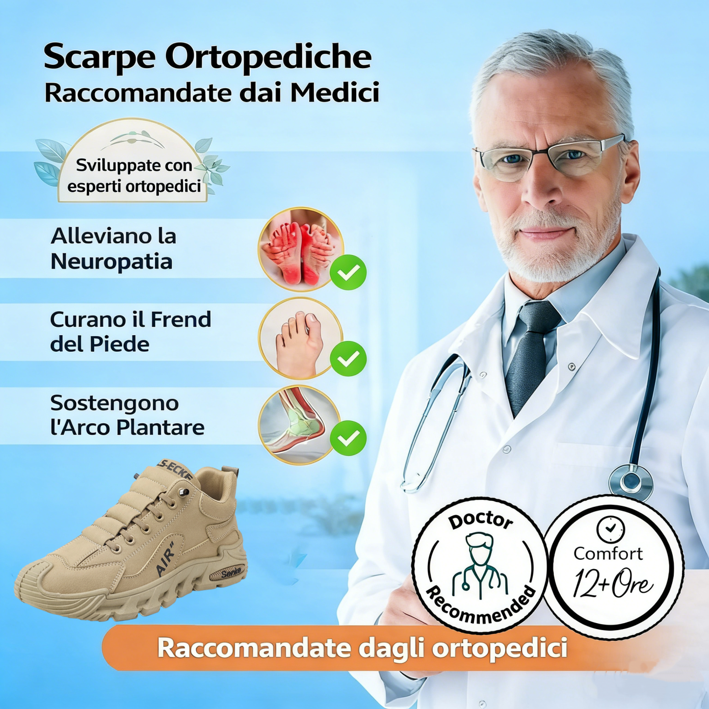 ⏰Offerta a tempo limitato oggi: 70% di sconto - non lasciartela sfuggire! Scarpe ortopediche di alta qualità, dal design ergonomico, impermeabili e antiscivolo, realizzate a mano in pelle pregiata. 👞