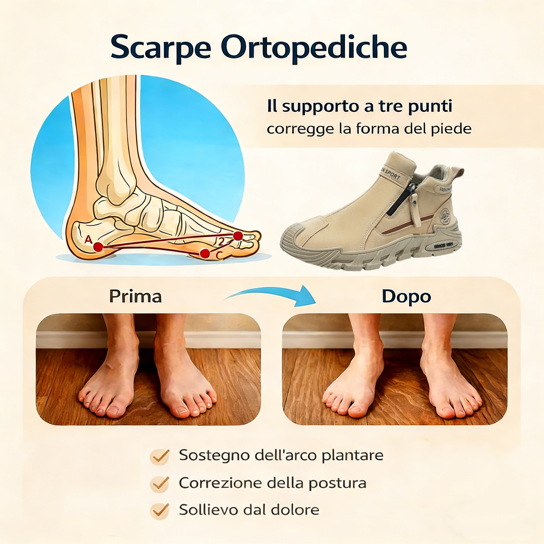 ⏰Offerta a tempo limitato oggi: 70% di sconto - non lasciartela sfuggire! Scarpe ortopediche di alta qualità, dal design ergonomico, impermeabili e antiscivolo, realizzate a mano in pelle pregiata. 👞