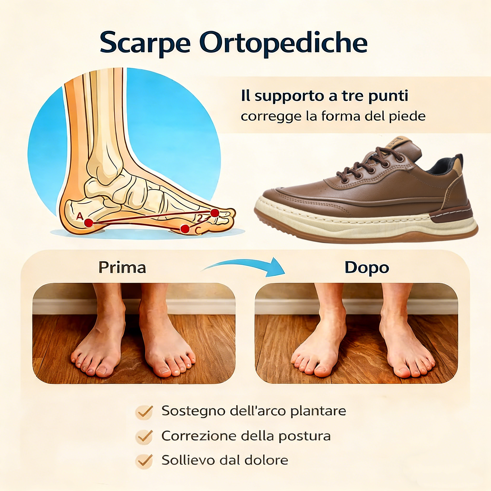 ⏰ Solo oggi: 70% di sconto – Non lasciartelo sfuggire! 🐂 Scarpe ortopediche da uomo di nuova generazione, realizzate in vera pelle australiana. 👞 Cucite a mano. Antiscivolo e impermeabili ✅ Alleviano efficacemente il dolore ai piedi.
