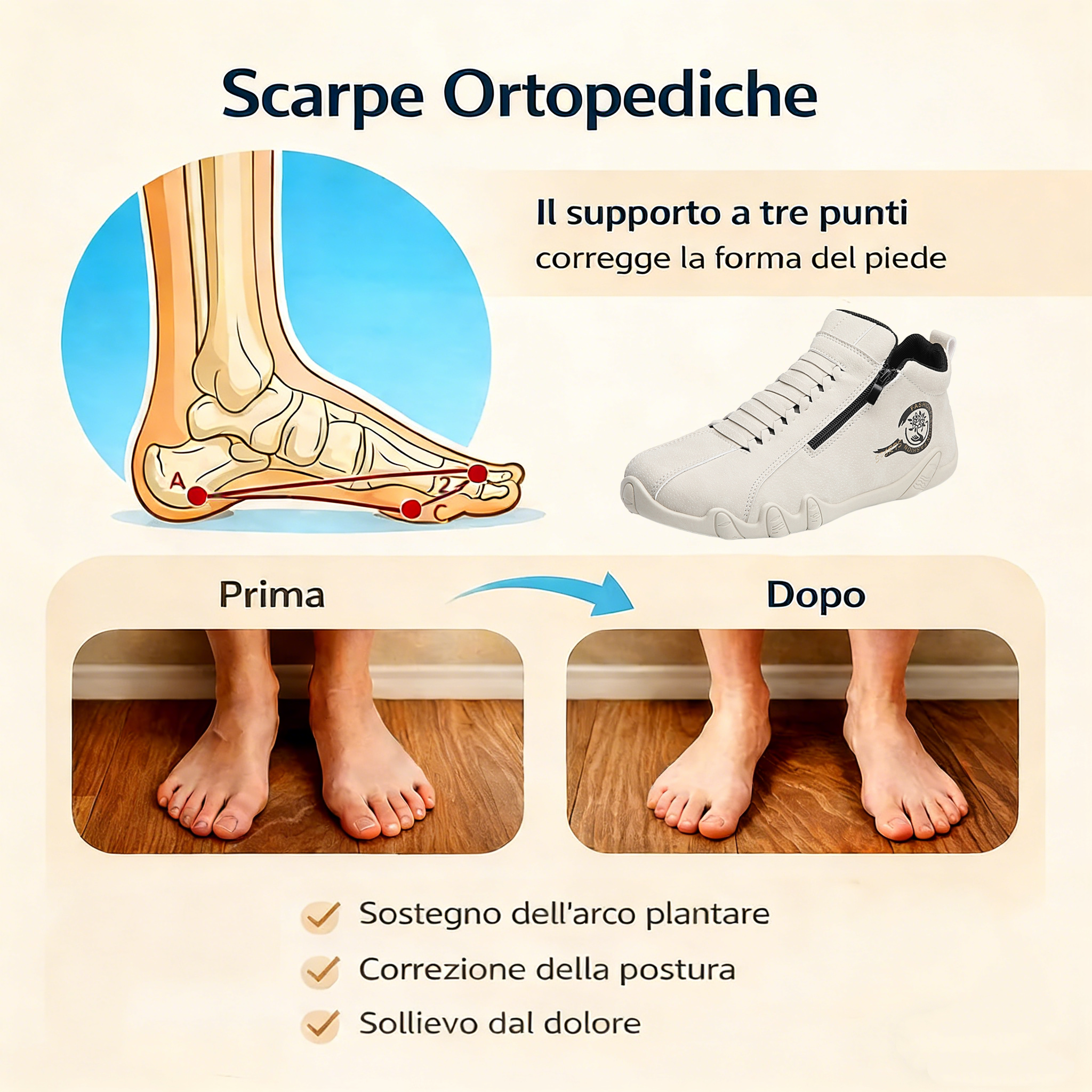 ⏰Sconto del 50% oggi, non perdete l'occasione! Nuove scarpe ortopediche ergonomiche in pelle scamosciata, migliorate di recente, alleviano efficacemente il dolore ai piedi🛡️, proteggono i piedi, sono traspiranti e comode, cucite a mano.