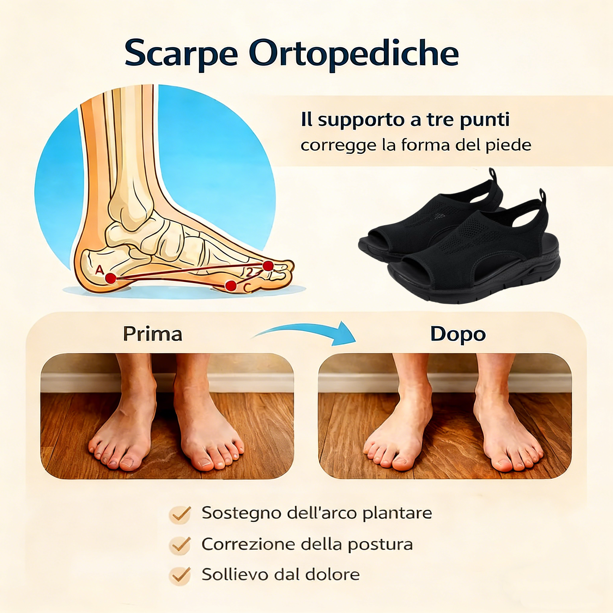 【⏰Ultimo giorno, 50% di sconto! Non perdete l'occasione!】Sandali ortopedici ergonomici con assorbimento degli urti, ✅️Sandali ortopedici salutari progettati specificamente per le donne europee.