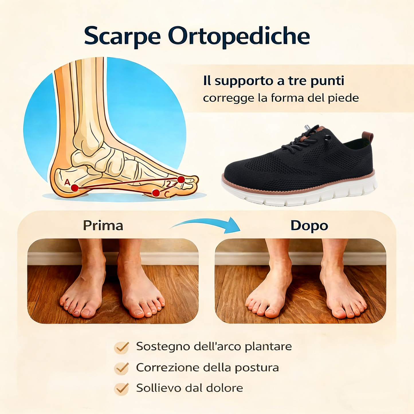⏰️Sconto del 50% oggi, non lasciartelo sfuggire! Scarpe ortopediche dal design ergonomico, eleganti calzature britanniche, antiscivolo, traspiranti e cucite a mano. -✅️Allevia efficacemente il dolore ai piedi