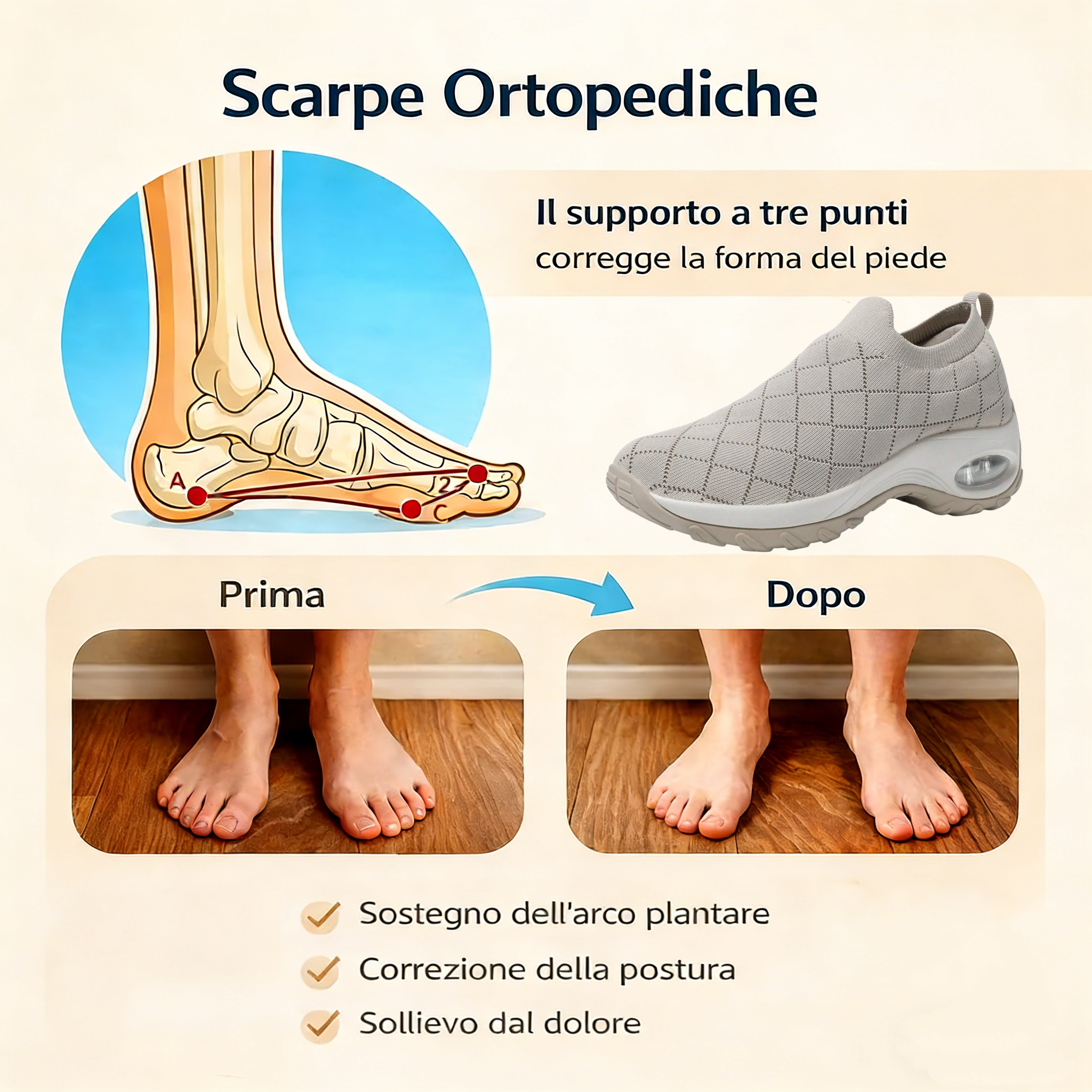 (⏰ Sconto del 70% per un periodo limitato - Non perdetevelo!) Design ergonomico - Scarpe ortopediche da donna recentemente aggiornate Impermeabili e antiscivolo, ✅ supporto dell'arco plantare per camminare più facilmente