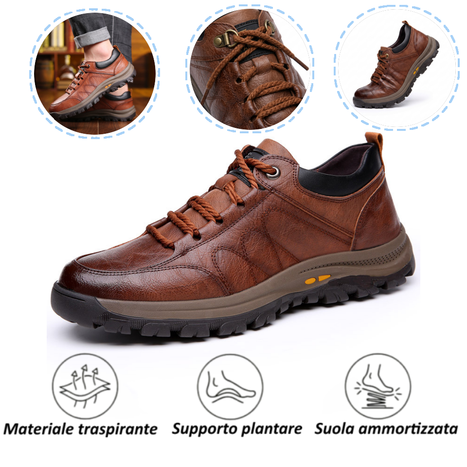 ⏰ Oggi sconto del 70% — Da non perdere!🐂 Nuove scarpe ortopediche da uomo in pelle bovina, impermeabili e antiscivolo,🦶 efficaci nell'alleviare il dolore ai piedi.