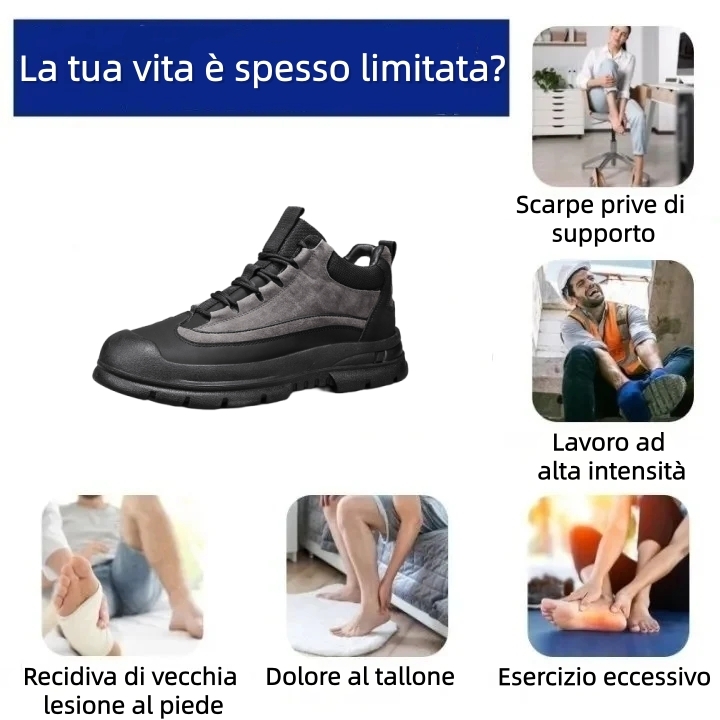 ⏰Sconto del 50% oggi, non lasciartelo sfuggire! 🐂Scarpe invernali ortopediche da uomo, realizzate in vera pelle scamosciata e lana di alta qualità👞cucite a mano✅ - alleviano efficacemente il dolore ai piedi.