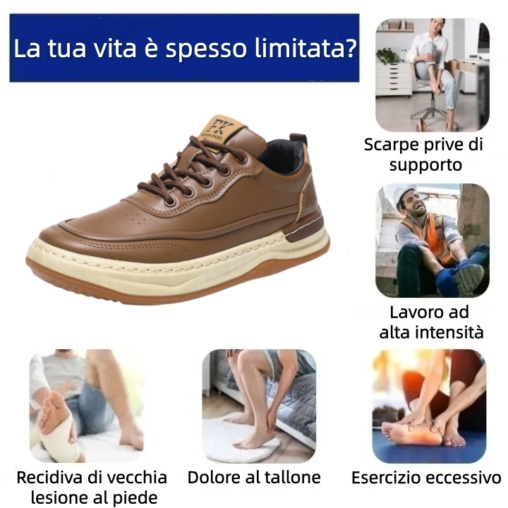 ⏰ Solo oggi: 70% di sconto – non perdere questa occasione! 🐂 Scarpe ortopediche da uomo migliorate, realizzate in vera pelle di vacchetta australiana. 👞 Cucite a mano. ✅ - Allevia efficacemente il dolore ai piedi.