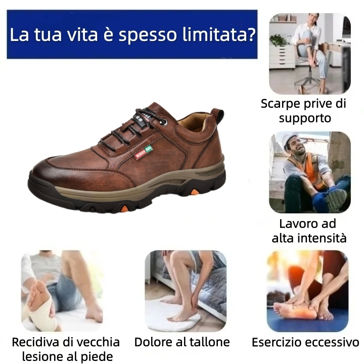 ⏰ Ultimo giorno: sconto del 70% – non lasciartelo sfuggire! 🐂 Scarpe ortopediche da uomo di qualità superiore per uomini di mezza età e anziani, realizzate a mano in vera pelle bovina australiana. 👞 ✅ - Sostiene e allevia efficacemente il dolore ai pied