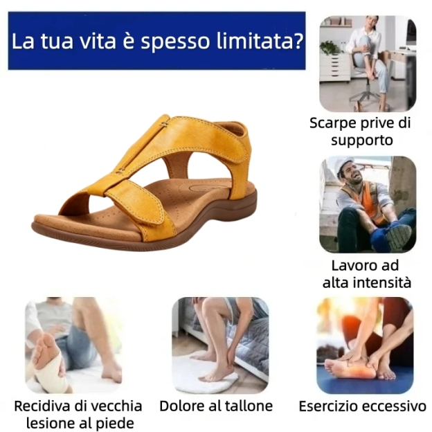 【🎁Ultimo giorno a metà prezzo! Non perdete l'occasione!】Sandali ortopedici e ammortizzanti dal design ergonomico per un'esperienza di camminata più confortevole👞