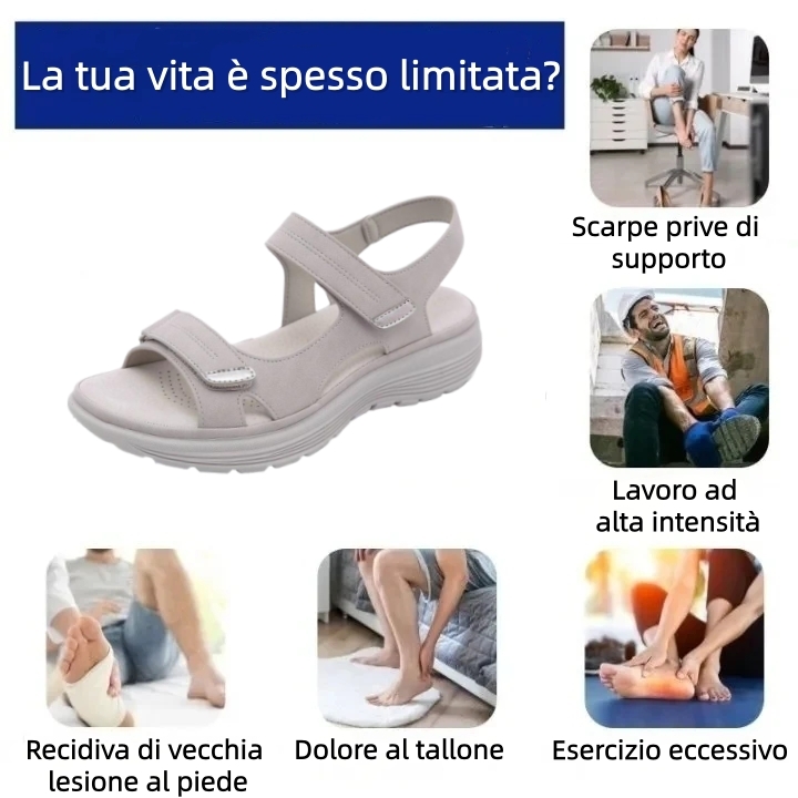【⏰Ultimo giorno, 50% di sconto! Non perdete l'occasione!】Sandali ortopedici ergonomici con assorbimento degli urti,✅️Sandali ortopedici salutari progettati specificamente per le donne europee.
