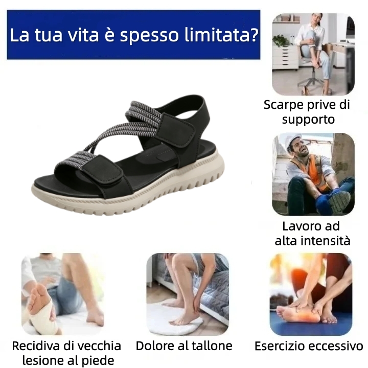 【🎁Ultimo giorno per il 70% di sconto! Non perdete l'occasione!】Sandali ortopedici e ammortizzanti dal design ergonomico per un'esperienza di camminata più confortevole👞
