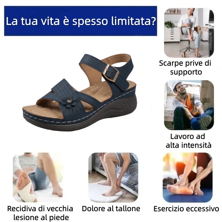 【⏰Ultimo giorno, 70% di sconto! Non perdete l'occasione!】Sandali ortopedici dal design ergonomico con assorbimento degli urti, ✅️scarpe ortopediche salutari progettate specificamente per le donne europee.