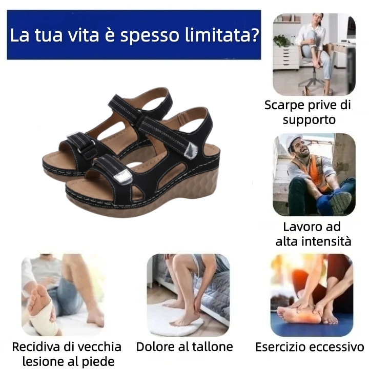 【🎁Ultimo giorno per il 70% di sconto! Non perdete l'occasione!】Sandali ortopedici e ammortizzanti dal design ergonomico per un'esperienza di camminata più confortevole👞