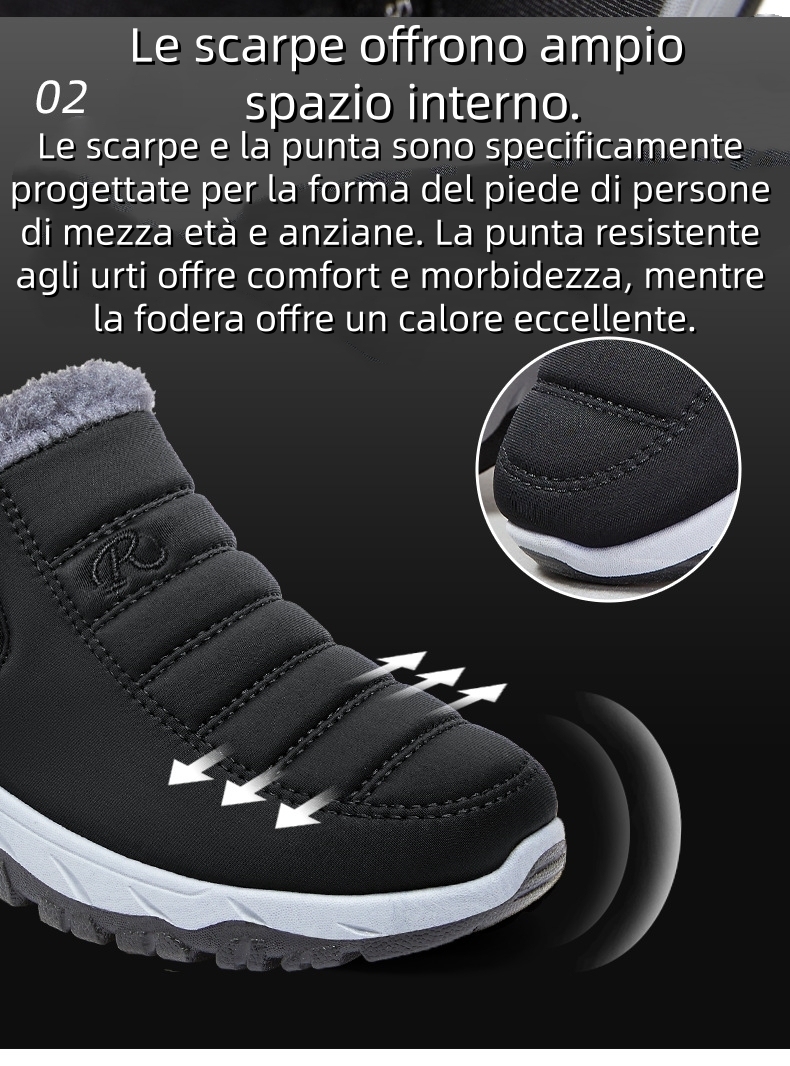 【⏰Ultimo giorno per il 50% di sconto - Non lasciartelo sfuggire!】Scarpe invernali ortopediche ergonomiche - fodera in lana  + vera pelle cucita a mano 👞