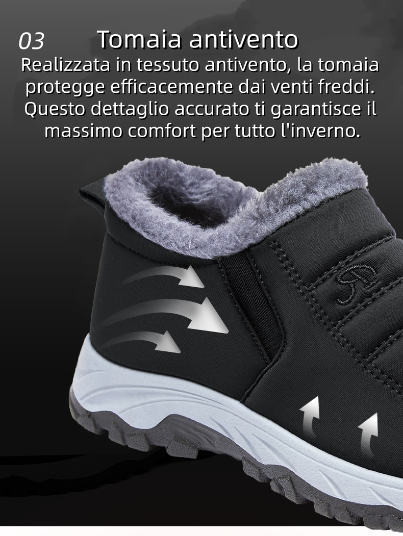 【⏰Ultimo giorno per il 50% di sconto - Non lasciartelo sfuggire!】Scarpe invernali ortopediche ergonomiche - fodera in lana  + vera pelle cucita a mano 👞