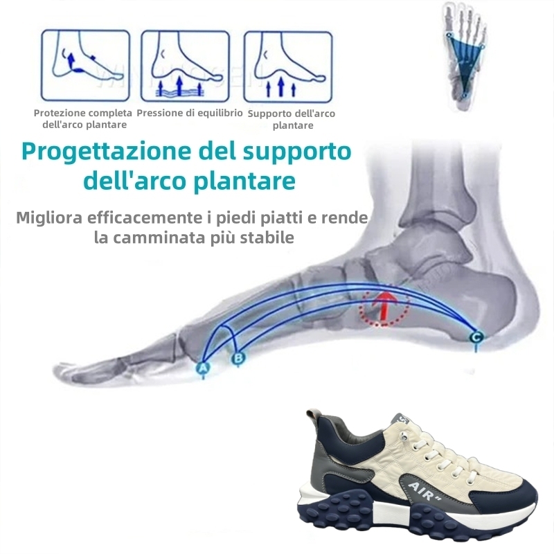 【⏰Sconto del 50% oggi - da non perdere】 Scarpe ortopediche dal design ergonomico - pelle di alta qualità + cuciture a mano 👞