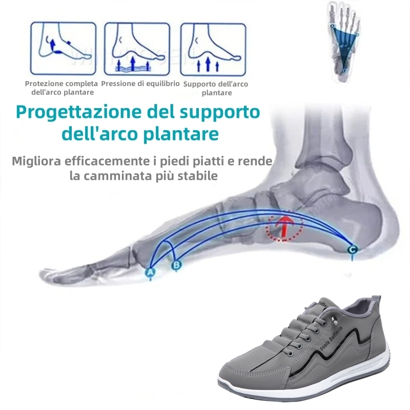 【⏰Sconto del 50% oggi - da non perdere】 Scarpe ortopediche dal design ergonomico - pelle di alta qualità + cuciture a mano 👞