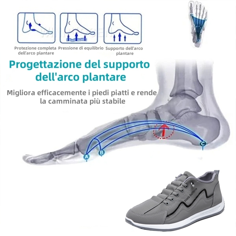 【⏰Sconto del 50% oggi - da non perdere】 Scarpe ortopediche dal design ergonomico - pelle di alta qualità + cuciture a mano 👞