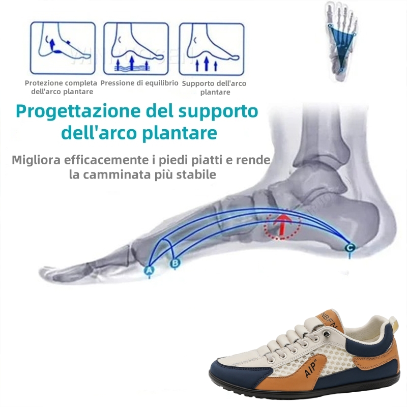 【⏰Sconto del 50% oggi - da non perdere】 Scarpe ortopediche dal design ergonomico - pelle di alta qualità + cuciture a mano 👞