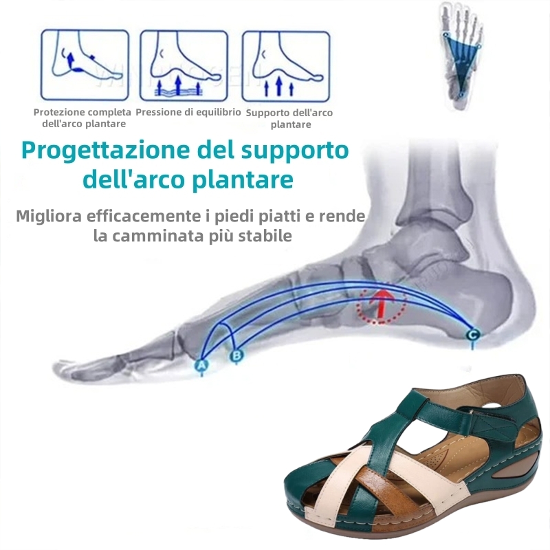 [🎁Ultimo giorno a metà prezzo, non perdertelo] Sandali ortopedici dal design ergonomico, camminata senza dolore👞 rendono la camminata più confortevole