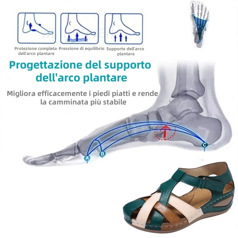 [🎁Ultimo giorno a metà prezzo, non perdertelo] Sandali ortopedici dal design ergonomico, camminata senza dolore👞 rendono la camminata più confortevole