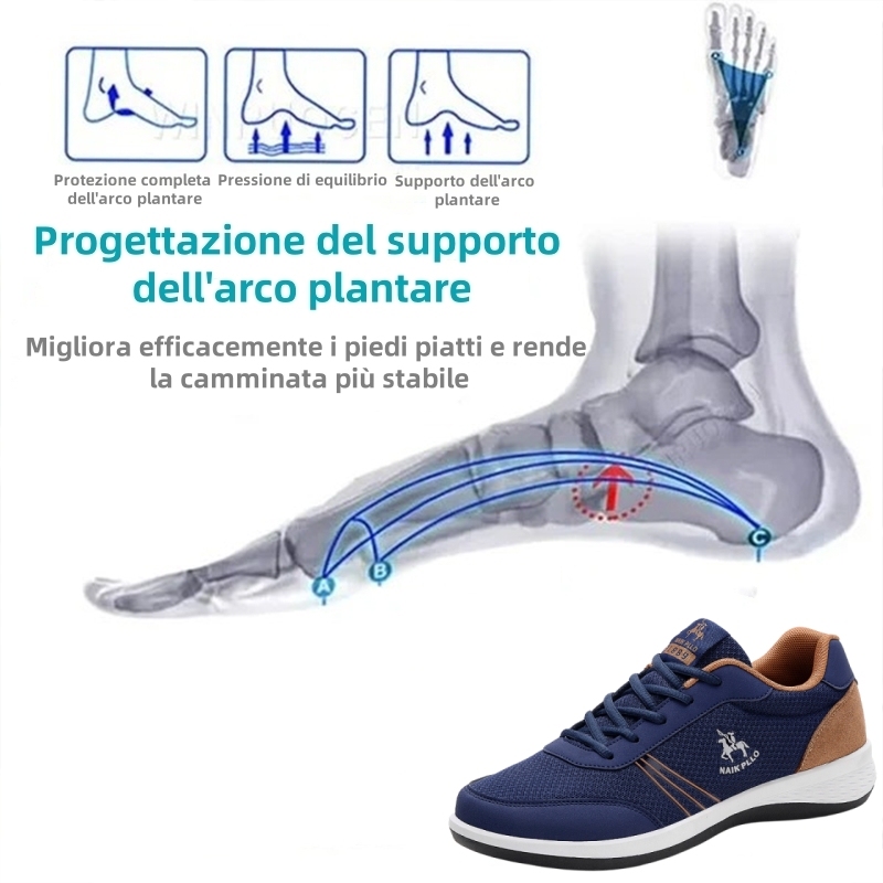 ⏰Sconto del 50% oggi, non lasciartelo sfuggire! Scarpe ortopediche ergonomiche, traspiranti e cucite a mano