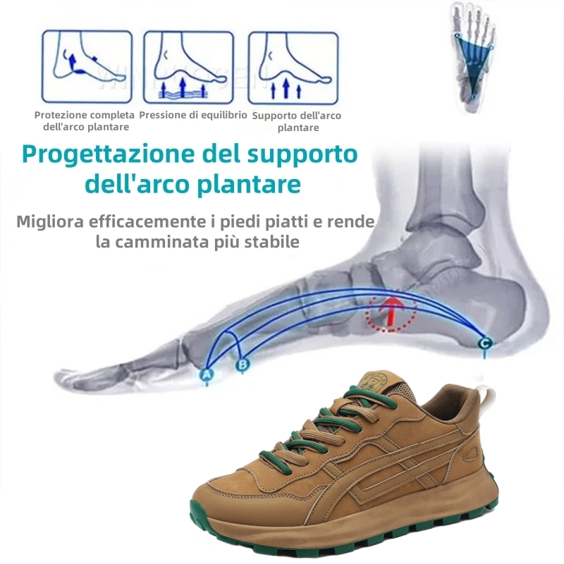 【⏰Sconto del 50% oggi - da non perdere】 Scarpe ortopediche dal design ergonomico - pelle di alta qualità + cuciture a mano 👞